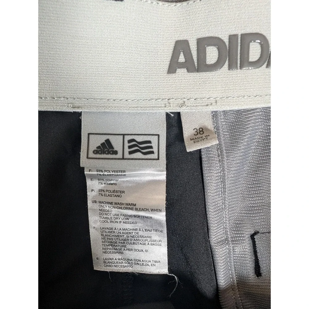 Adidas Mens Golf Shorts Black Stretch Flat Front Performance Activewear 38